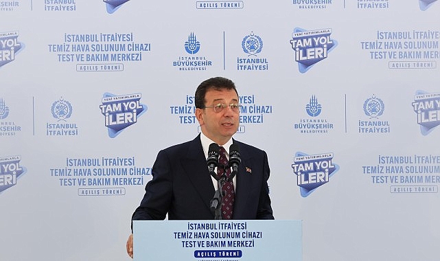 Ekrem İmamoğlu, İstanbul İtfaiyesi’ni dışa bağımlı olmaktan kurtaracak ‘Temiz Hava Solunum Cihazı Test ve Bakım Merkezi’ açılışında konuştu